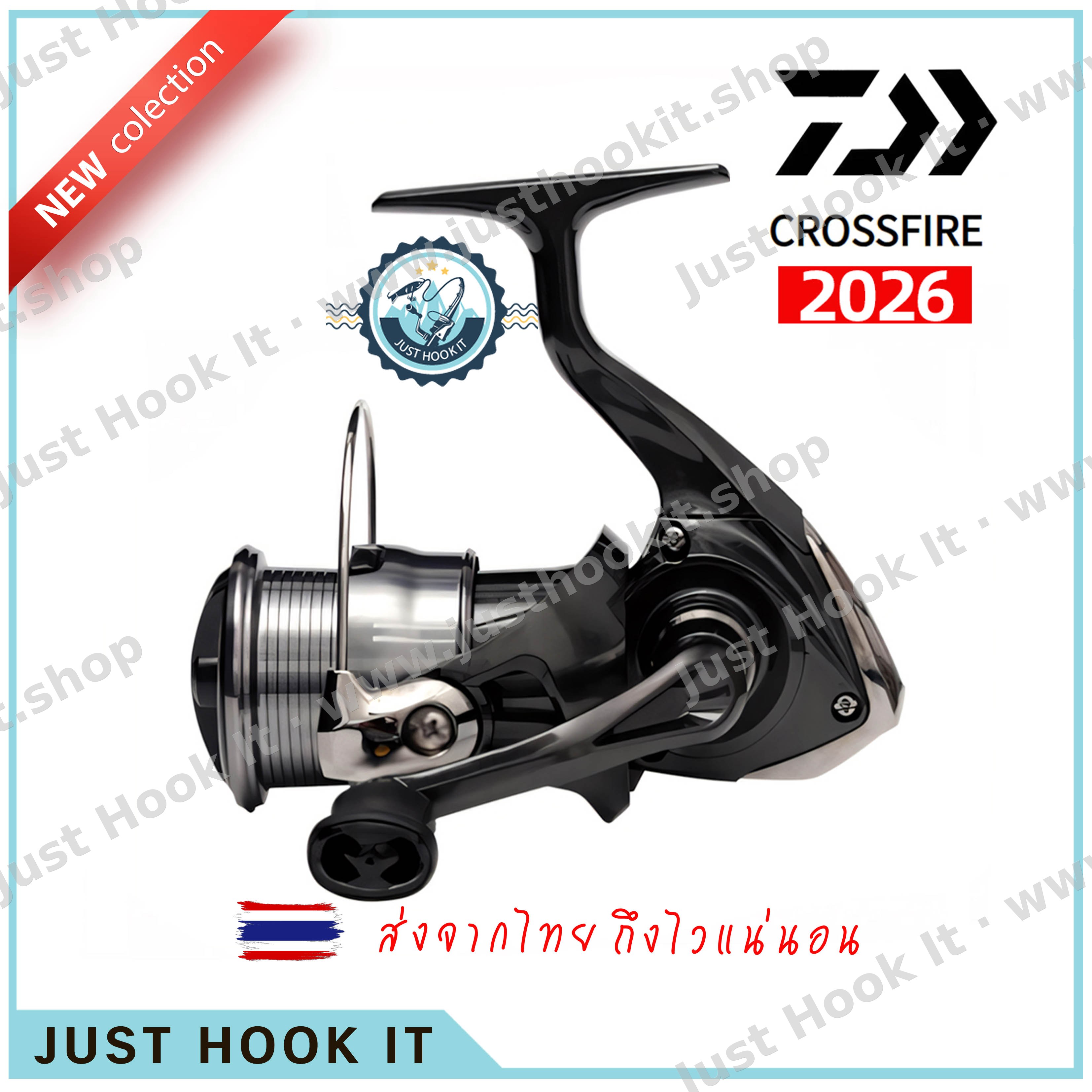 DAIWA CROSSFIRE LT ปี 2026 อัตราทดเกียร์ 5.2-6.2 เบรค 5-12 กก. ลูกปืน 3+1 ส่งจากไทย🇹🇭]