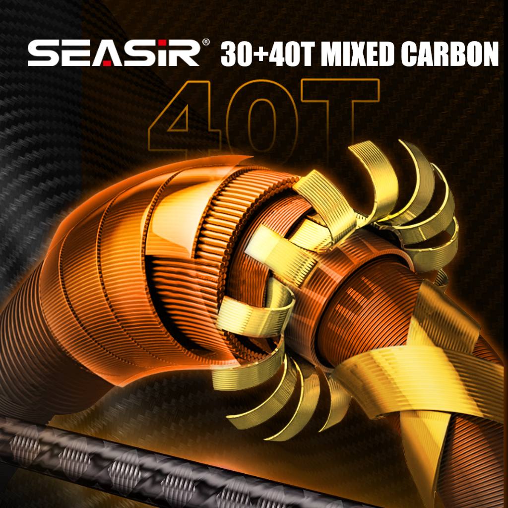 SEASIR Cast X คันเบ็ดตกปลาคาร์บอนไฟเบอร์ 1.83M-2.1M ไก้ด์ Zirconia สำหรับเหยื่อ 7-25กรัม รองรับน้ำหนัก 9KG