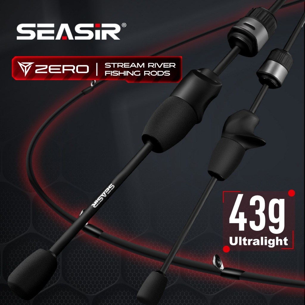 Seasir Zero 43g คันเบ็ดตกปลา BFS Ultralight Hollow Rod วัสดุ 30T + Boron-Carbon 1.53M UL Lure น้ําหนัก 1.5-6G 2 ท่อน