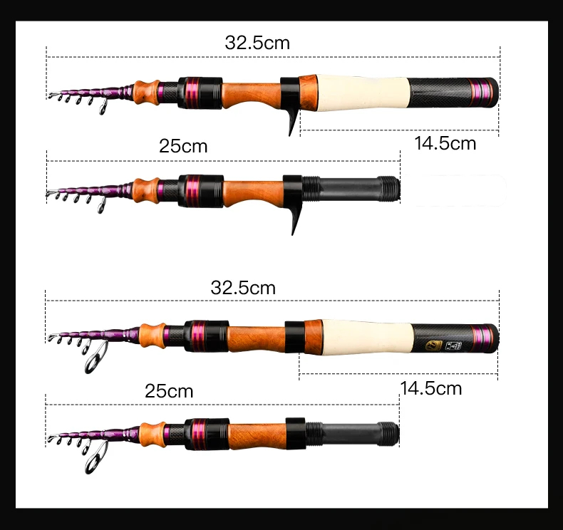 [ส่งจากไทย🇹🇭] Purelure 1.50m XUL BFS คันเบ็ดเสาอากาศ 5ft Solid Tip Carbon Fishing Rod